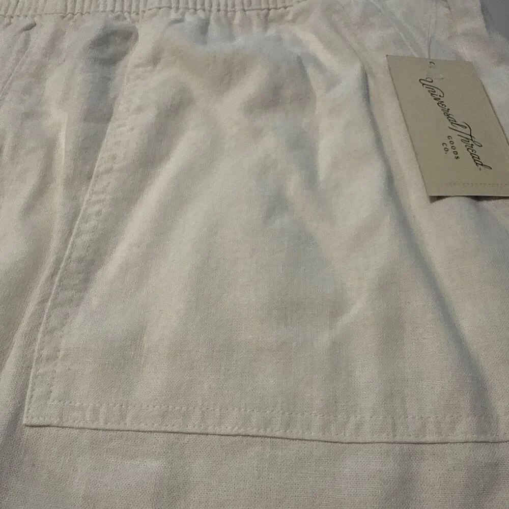 NEW Universal Thread Mid-Rise Linen Pull-On Shorts Size Large